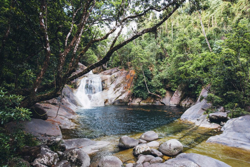 josephine falls at the base of mount bartle frere