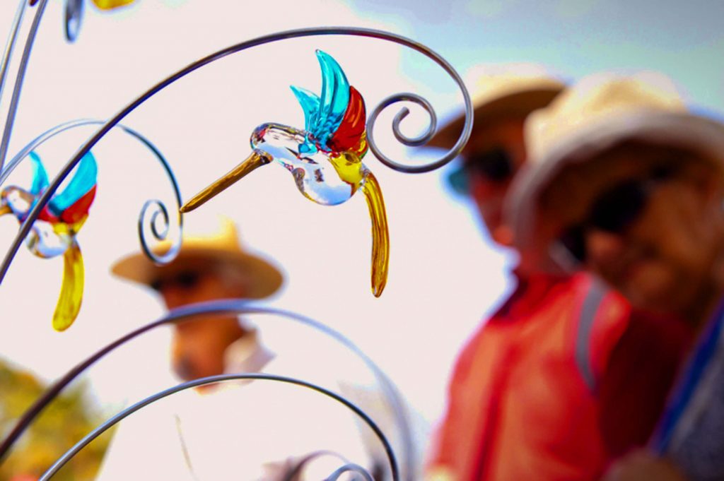 glass birds at Cooktown Markets