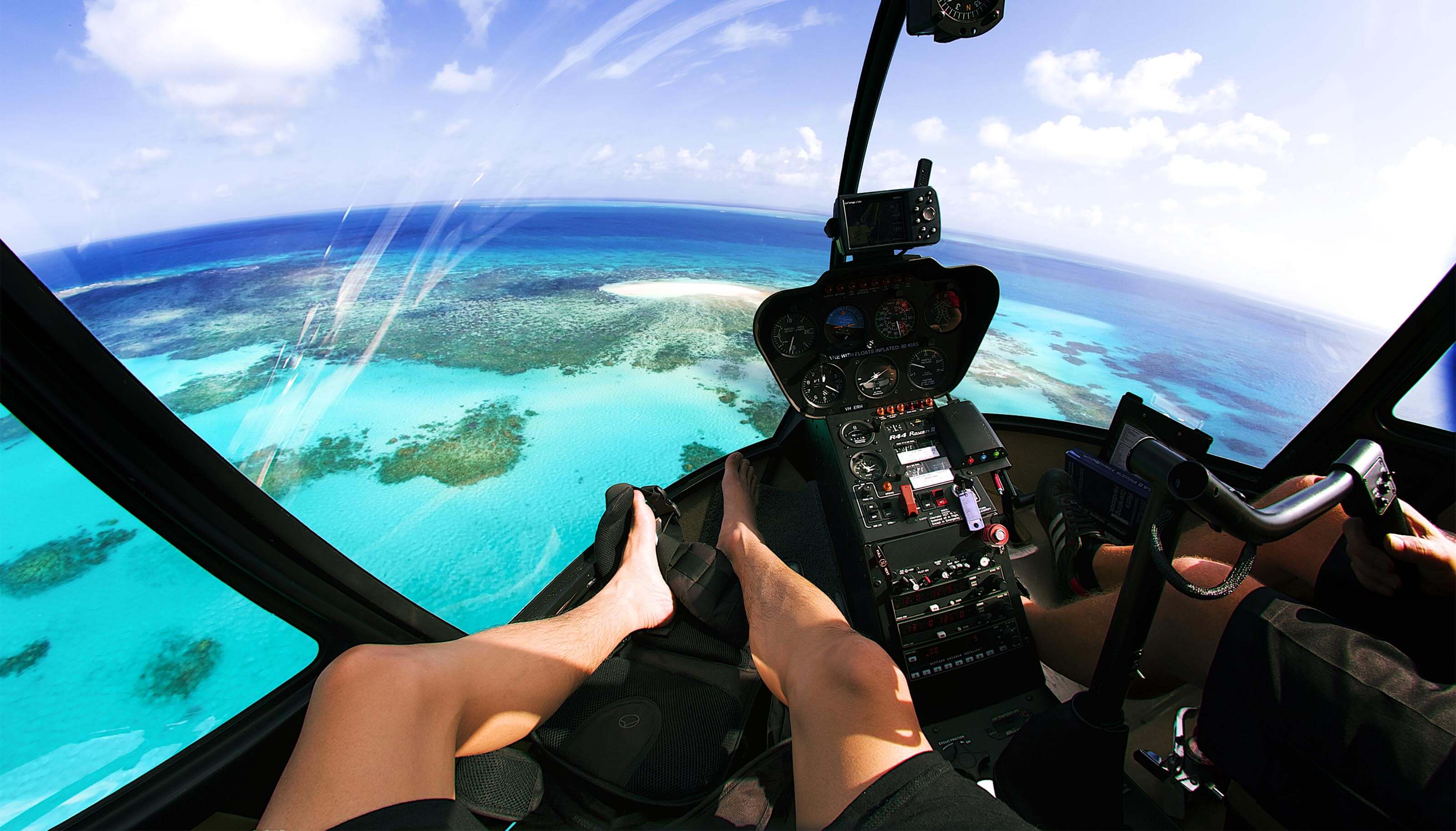 view from a helicopter