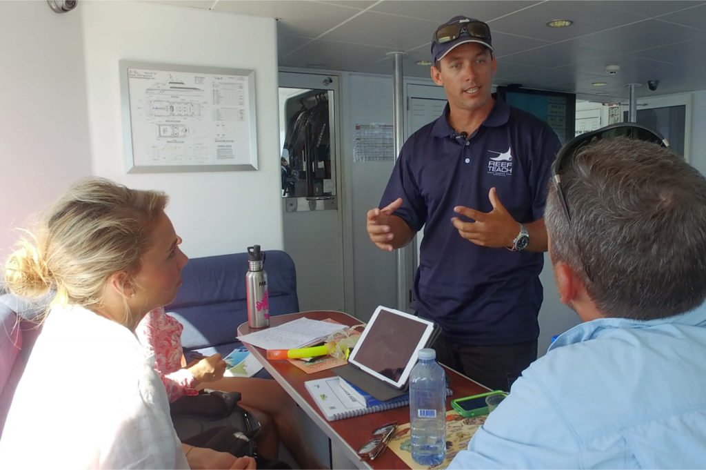 Gareth Phillips talks on boat