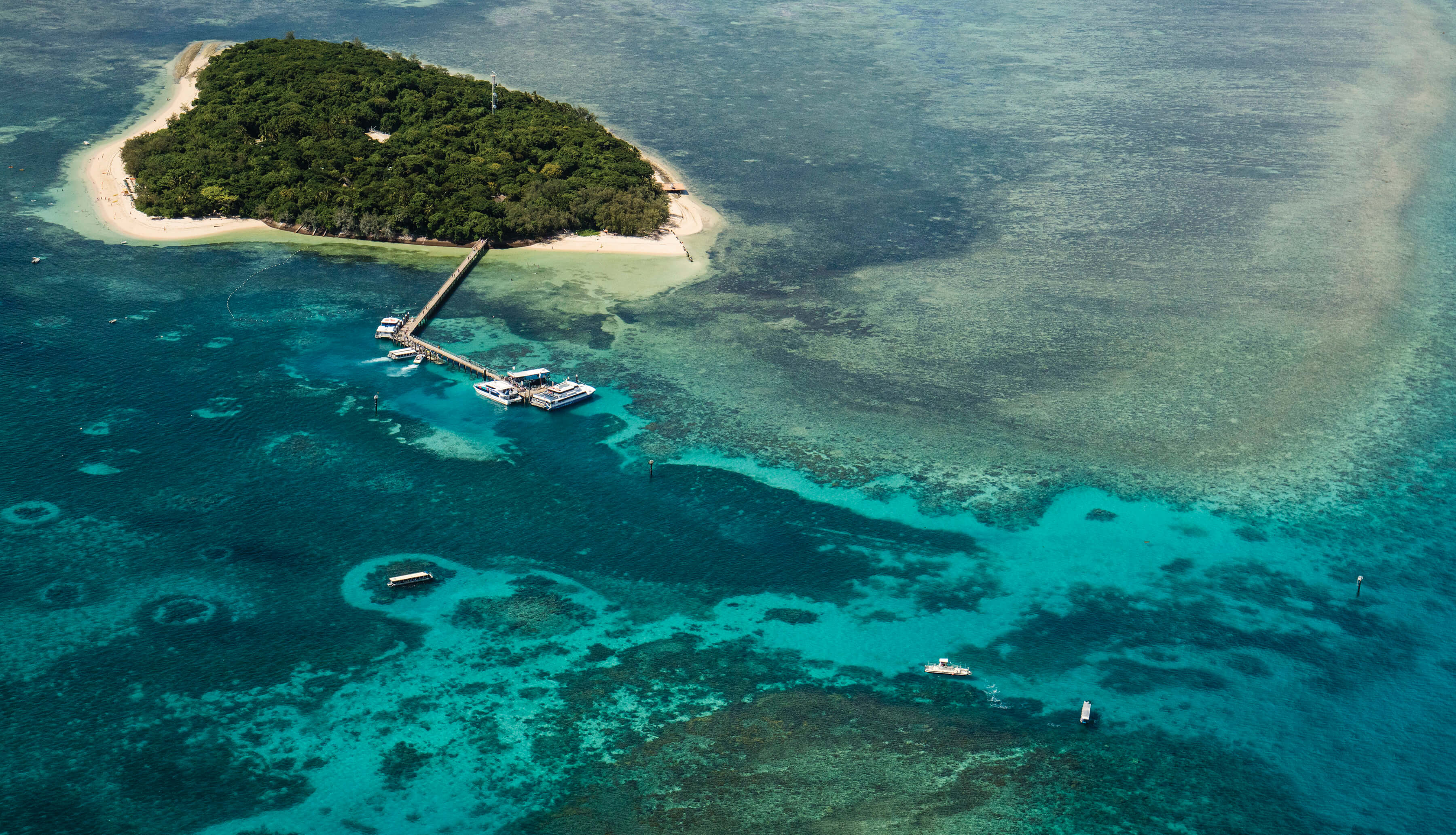 Green island from the air