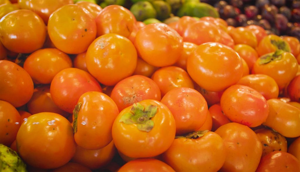 Fresh persimmons