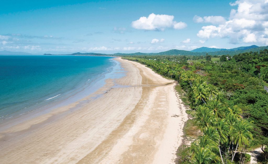 Mission beach from above