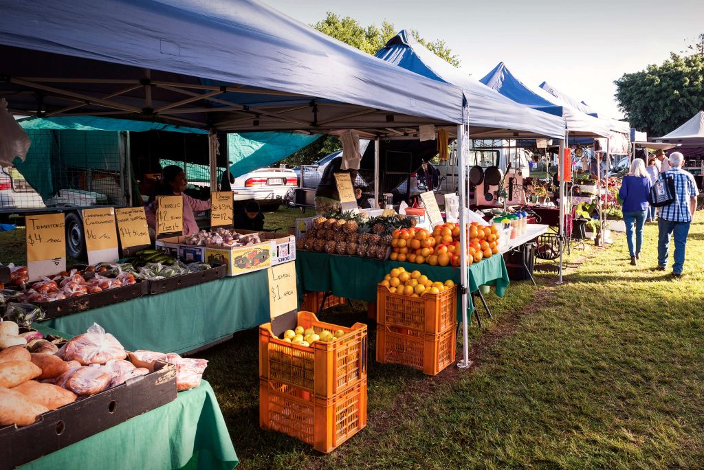 Stalls at Yungaburra Markets